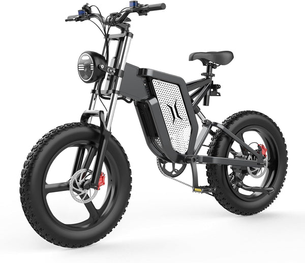 X20 Electric Bike for Adults 2000W Brushless Motor 48V 35AH Removable Battery 7 Speed Gear up to 30MPH Mountain Moped Electric Bicycle 20" 4.0 Fat